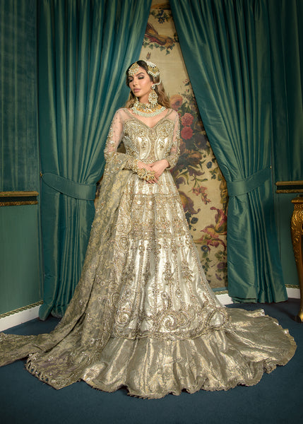 Gold silk 2024 wedding dress