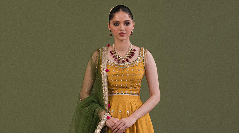 Sooraj Mukhi: SFK’s Handworked Formal Dress in Raw Silk