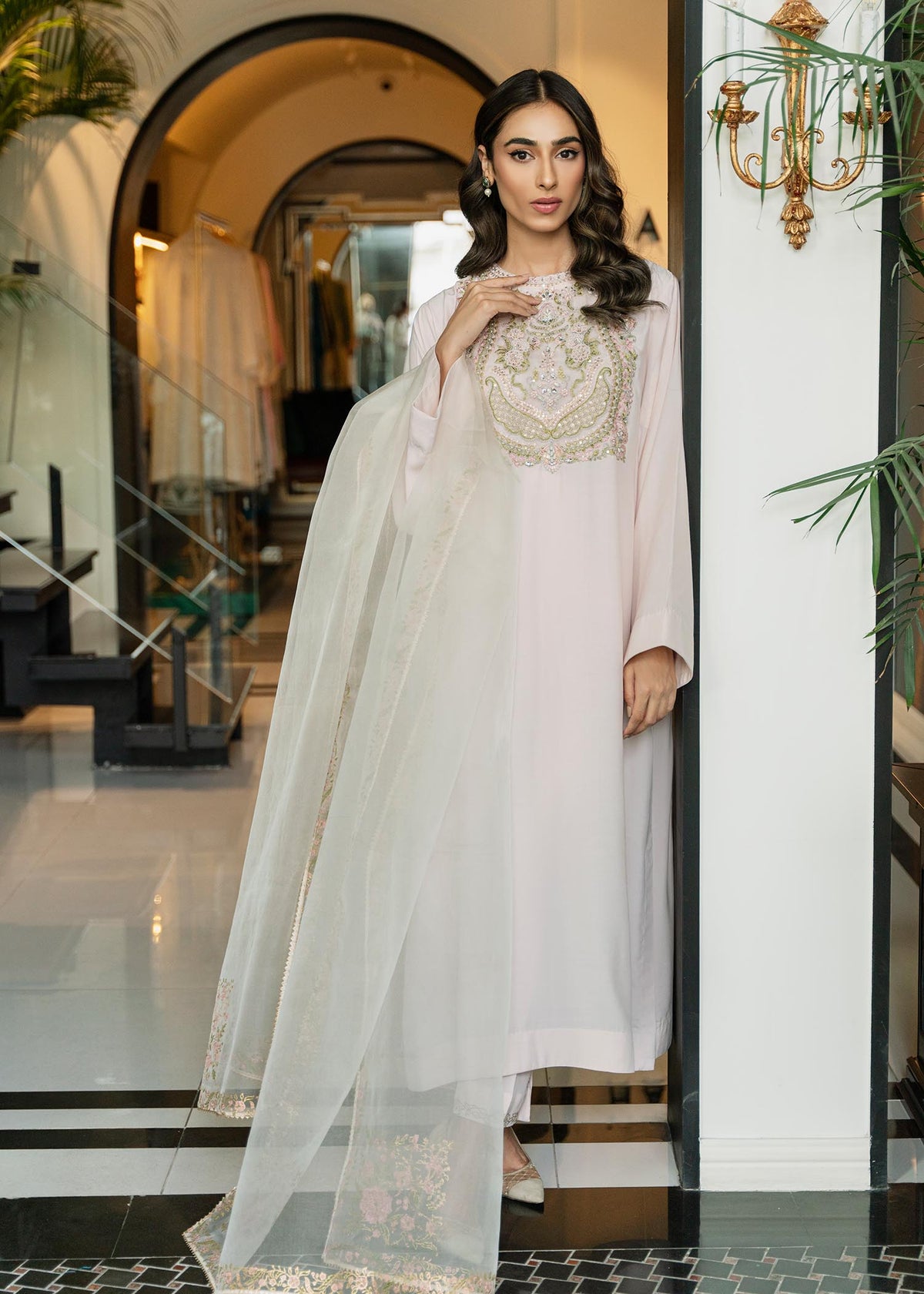 Ayla Pink by Sadaf Fawad Khan — side view | SFK Pret