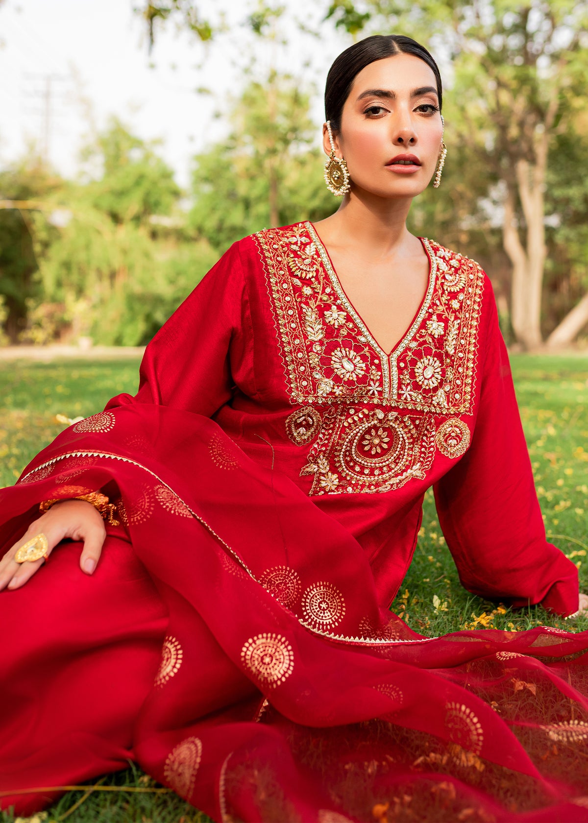 Aalia by Sadaf Fawad Khan — side view | SFK Luxury Pret