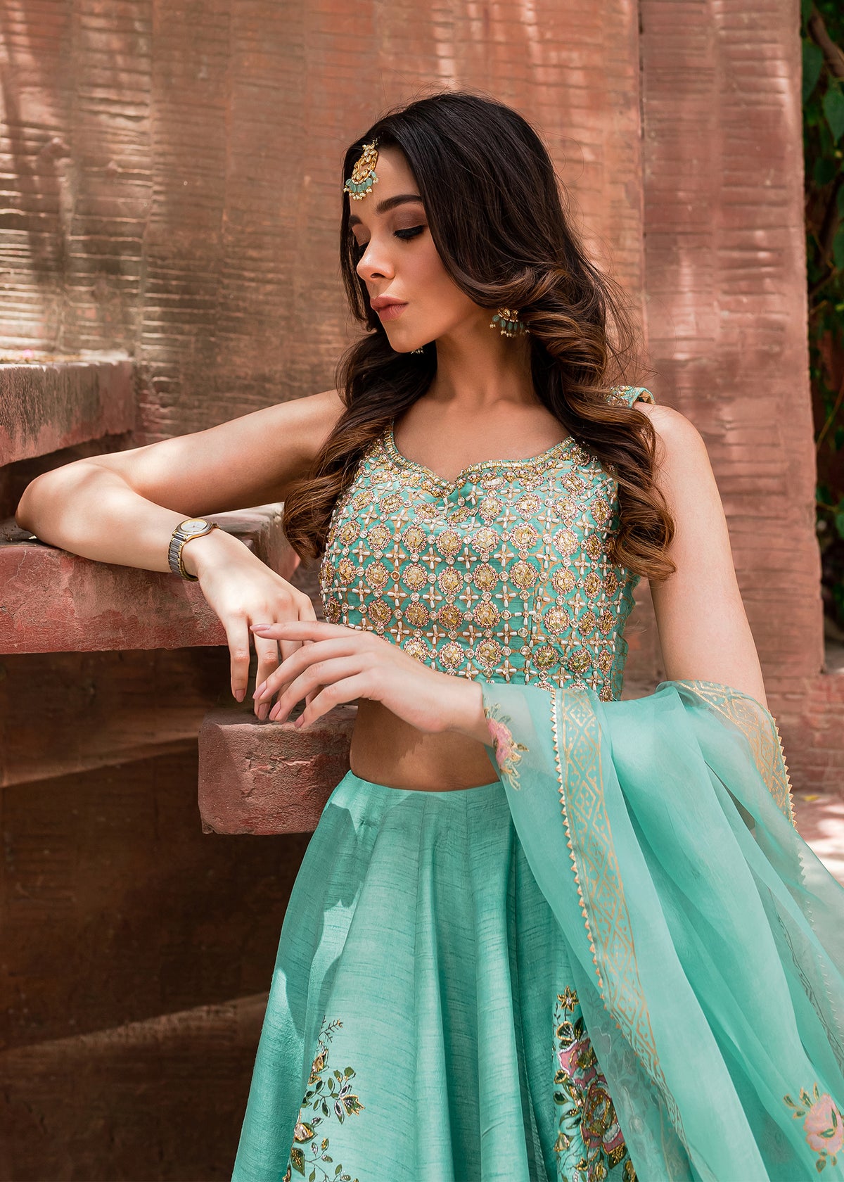 Firuzeh by Sadaf Fawad Khan — side view | SFK Luxury Pret