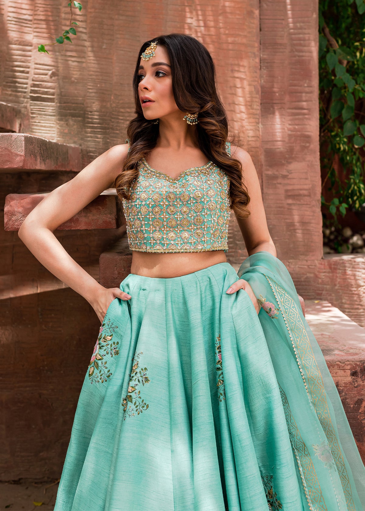 Firuzeh by Sadaf Fawad Khan — full length view | SFK Luxury Pret