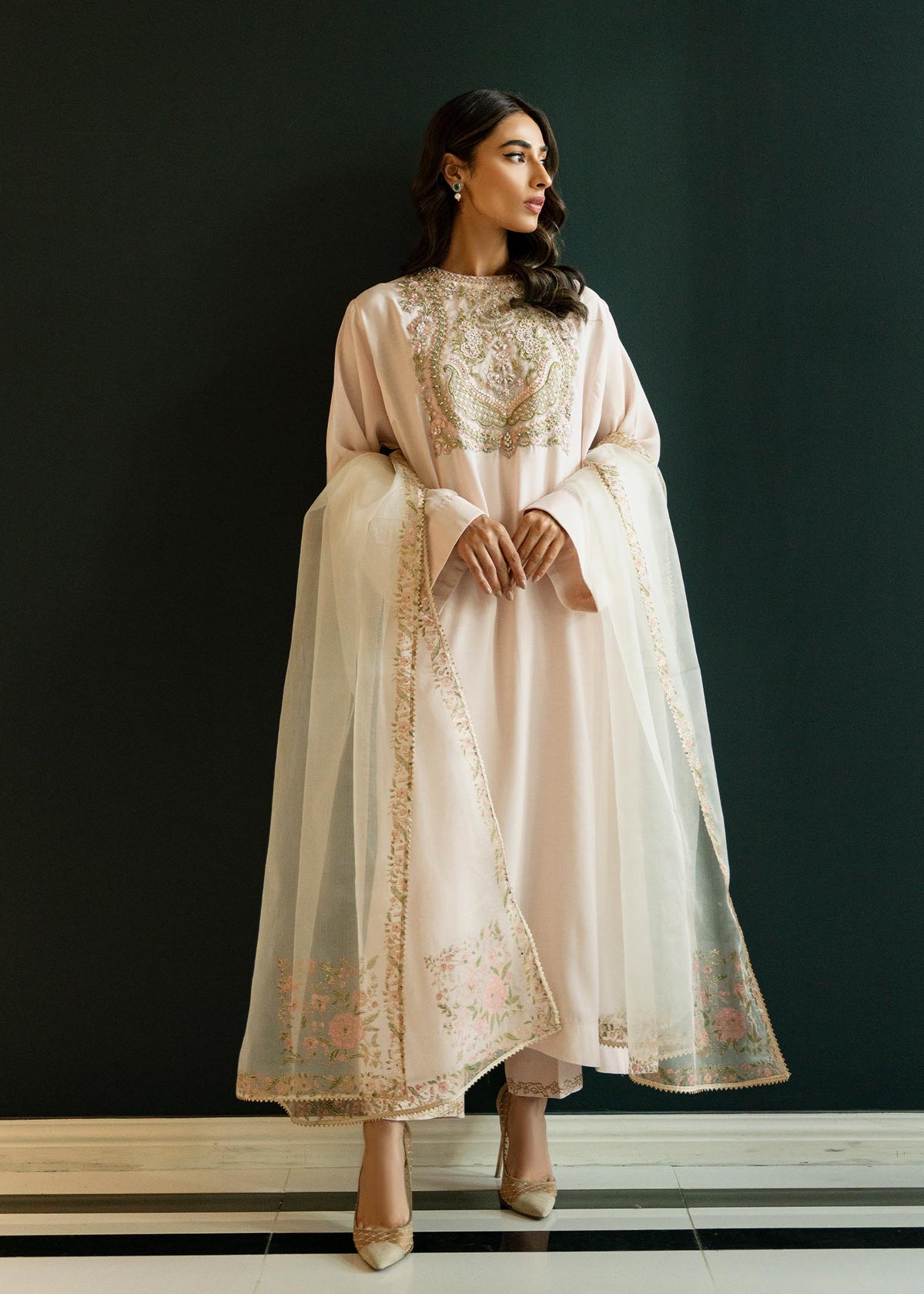 Ayla Pink by Sadaf Fawad Khan — close-up view | SFK Pret