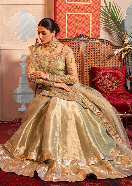 Magical Green by Sadaf Fawad Khan — close-up view | SFK Formal