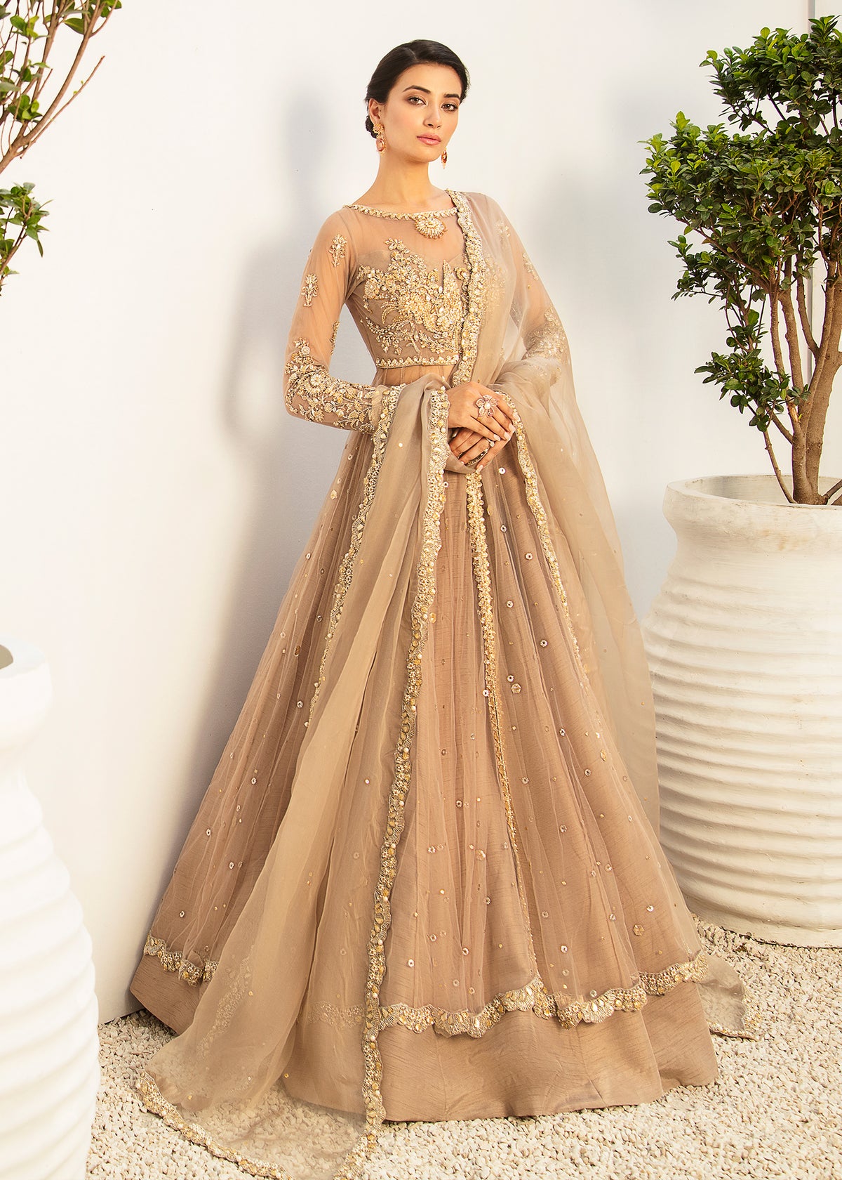 Victorian Blush by Sadaf Fawad Khan — Blush Embellished Formal Outfit | SFK Formal