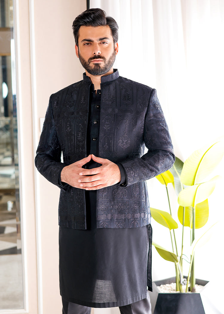 Roya Black by Sadaf Fawad Khan — detail view | SFK Menswear