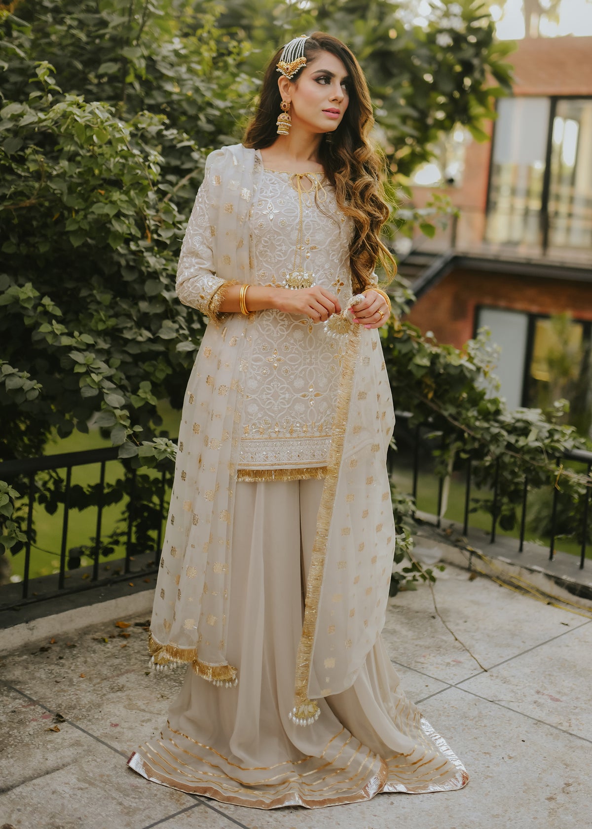 Sublime Champagne by Sadaf Fawad Khan — Champagne Embellished Formal Outfit | SFK Formal