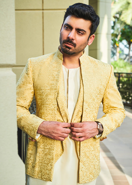 Shuja by Sadaf Fawad Khan — close-up view | SFK Menswear
