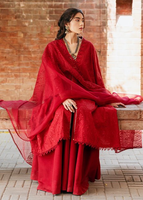 Rosemerry by Sadaf Fawad Khan — Rose Pink Embellished Formal Outfit | SFK Formal