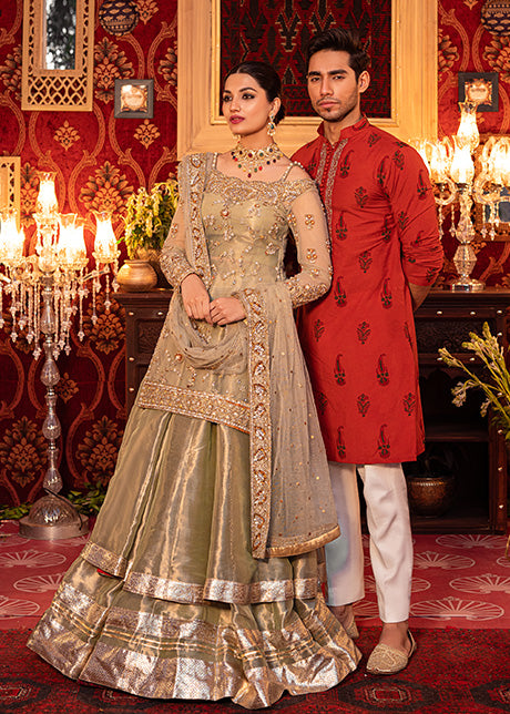 Magical Green by Sadaf Fawad Khan — side view | SFK Formal