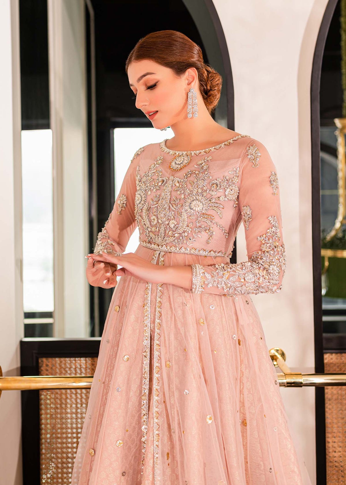 Pink Sorbet by Sadaf Fawad Khan — side view | SFK Formal