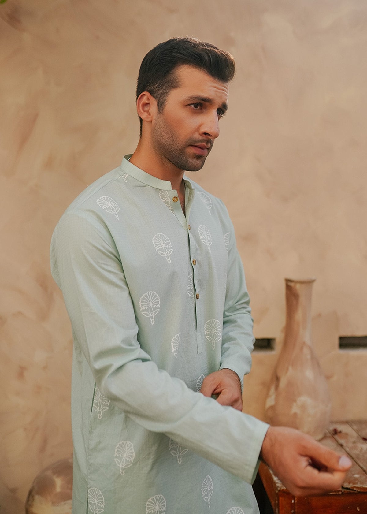 Ocean Song by Sadaf Fawad Khan — full length view | SFK Menswear