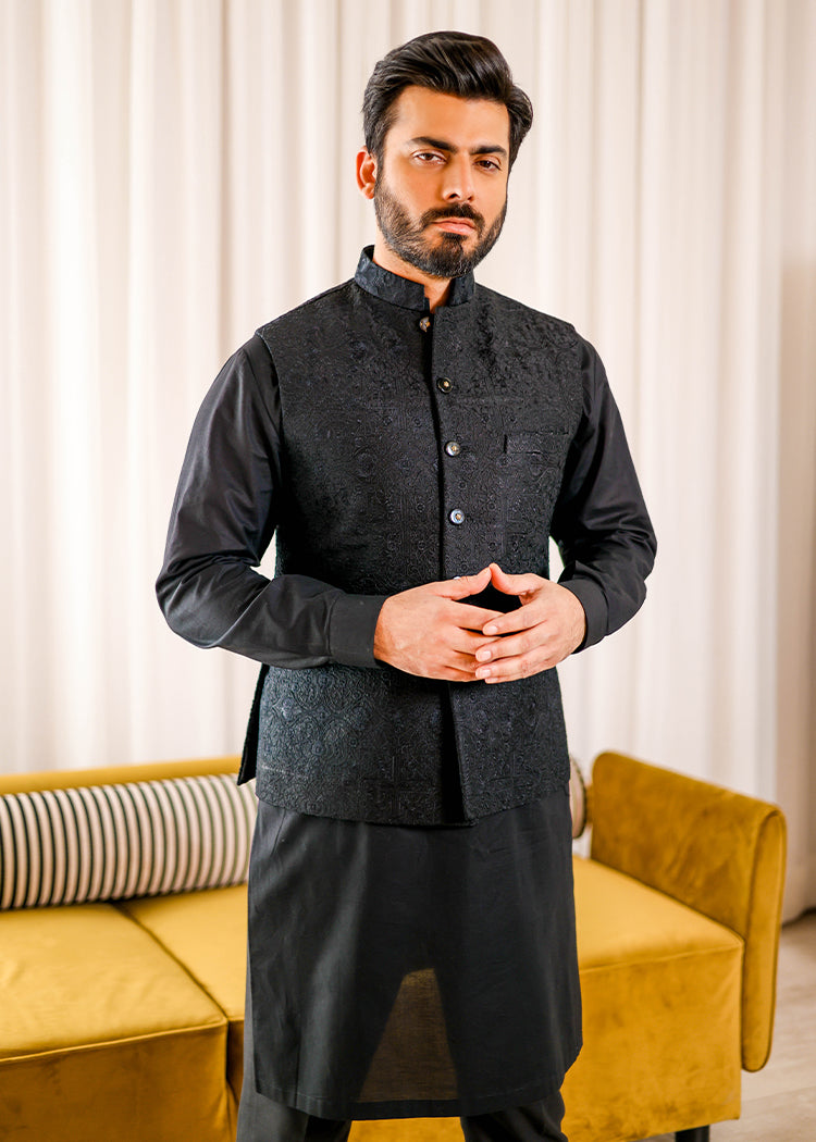 Radin Black by Sadaf Fawad Khan — side view | SFK Menswear