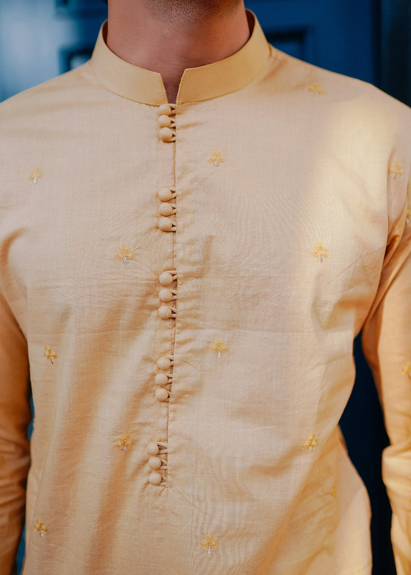 Croma Yellow by Sadaf Fawad Khan — detail view | SFK Menswear