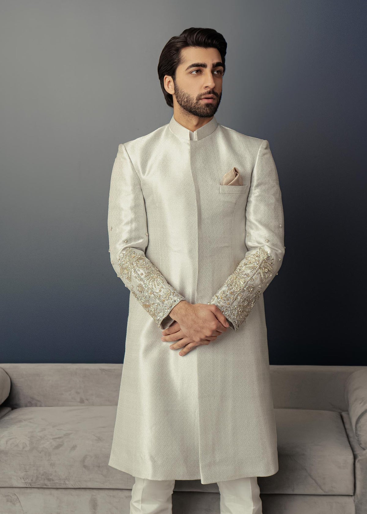 Sterling Palms by Sadaf Fawad Khan — side view | SFK Menswear