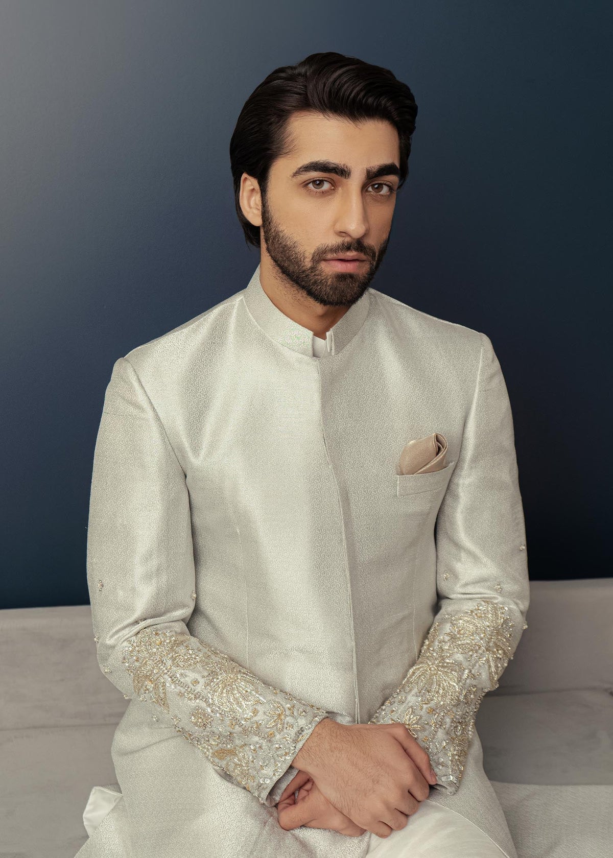 Sterling Palms by Sadaf Fawad Khan — full length view | SFK Menswear