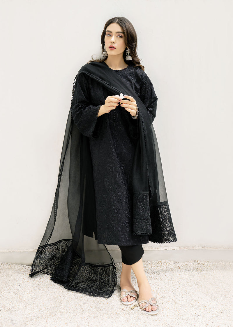 Black Paisley by Sadaf Fawad Khan — detail view | SFK Formal