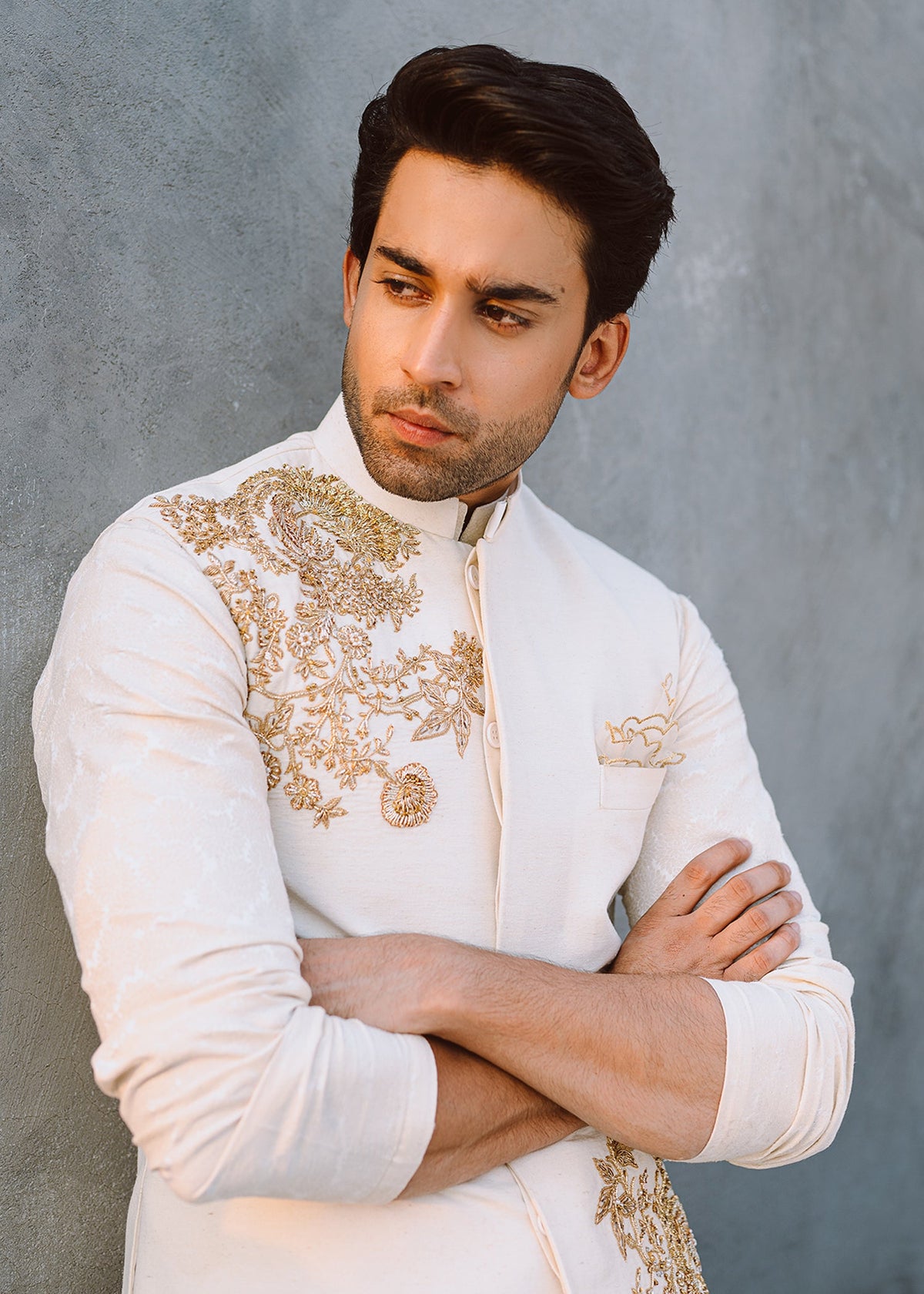 Tibetan Jasmine by Sadaf Fawad Khan — detail view | SFK Menswear