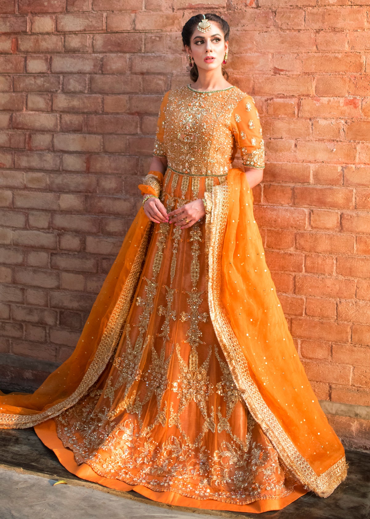 Orange Crush by Sadaf Fawad Khan — side view | SFK Formal