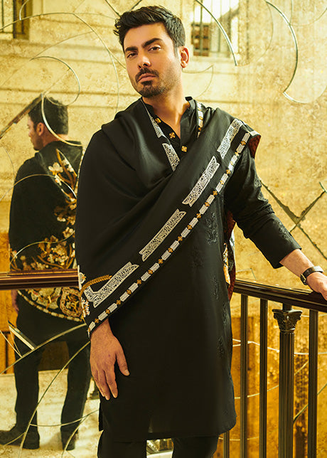 Feroze Shawl by Sadaf Fawad Khan — full length view | SFK Menswear