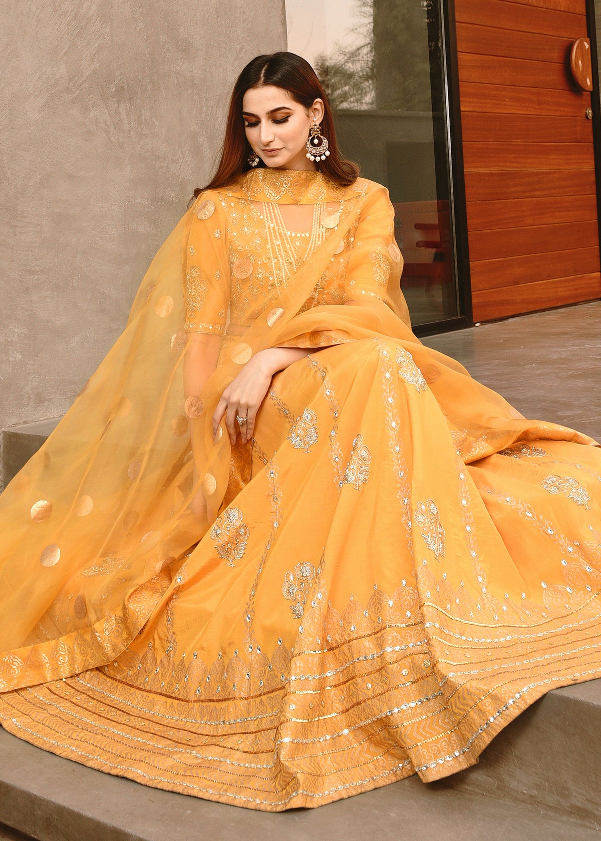 Yellow Carnation by Sadaf Fawad Khan — side view | SFK Formal