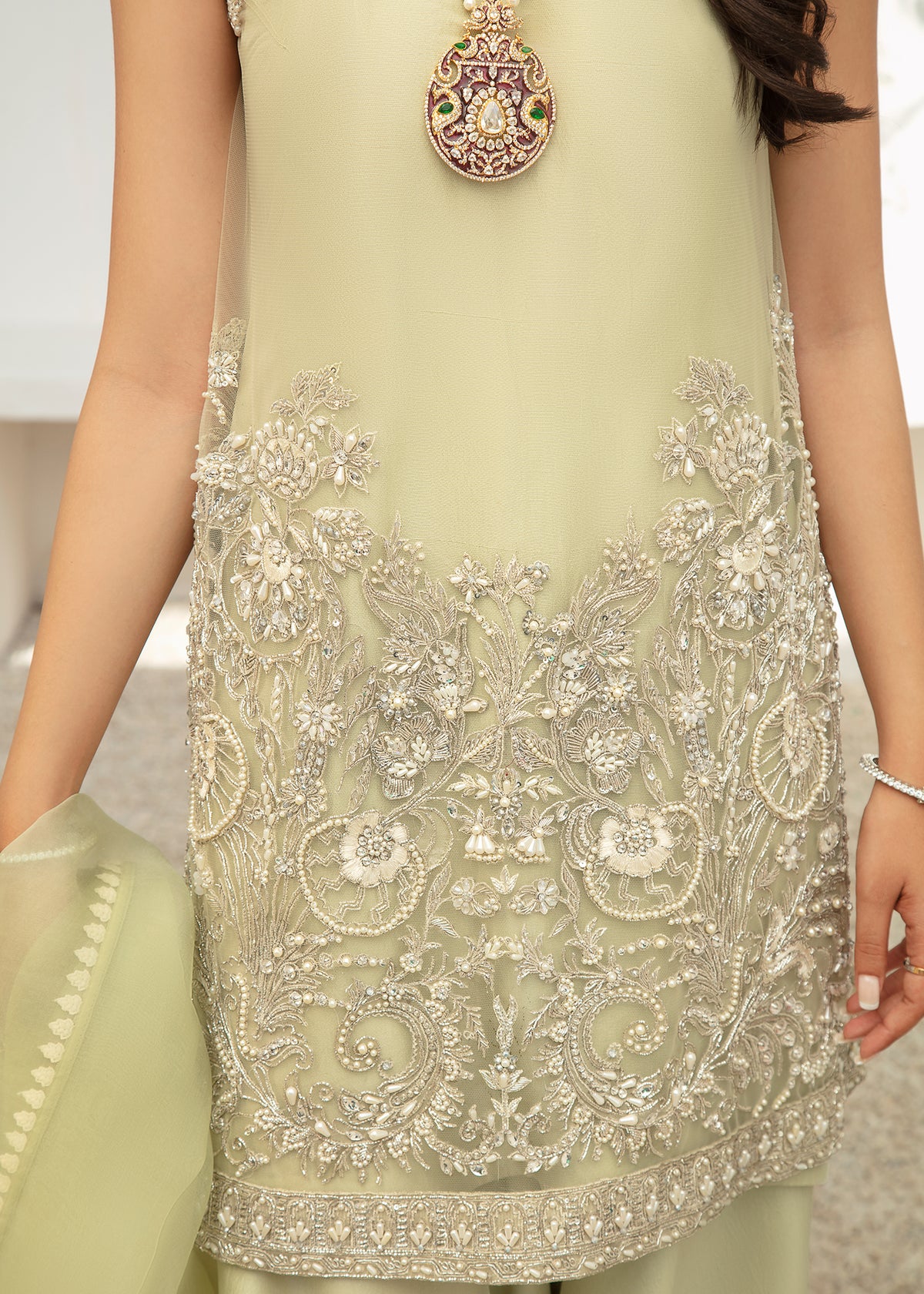 Mint Gala by Sadaf Fawad Khan — full length view | SFK Formal