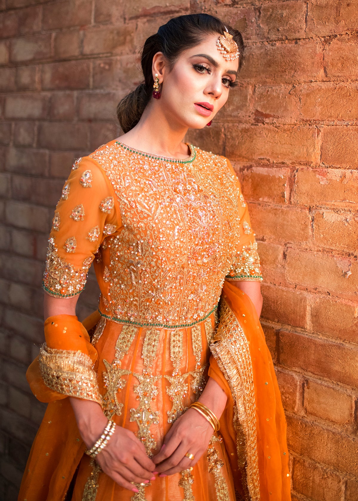 Orange Crush by Sadaf Fawad Khan — detail view | SFK Formal