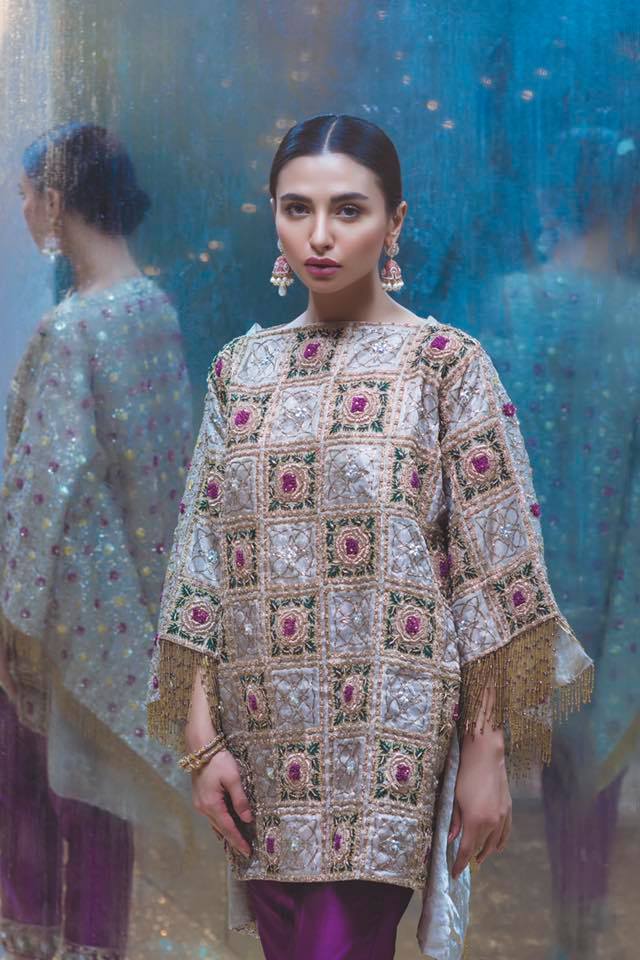 Amethyst Splendour by Sadaf Fawad Khan — close-up view | SFK Formal