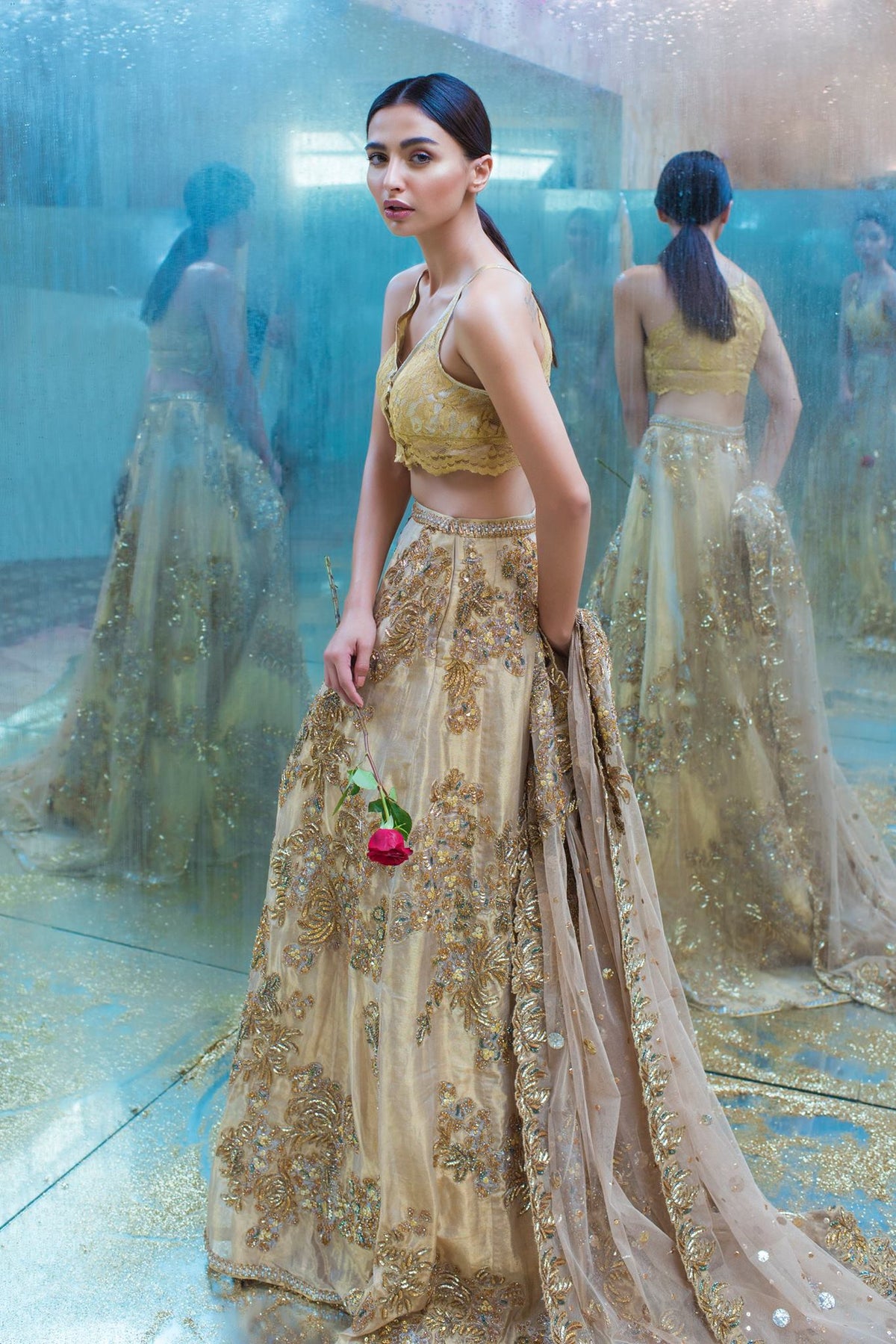 Floral Passion by Sadaf Fawad Khan — side view | SFK Bridals