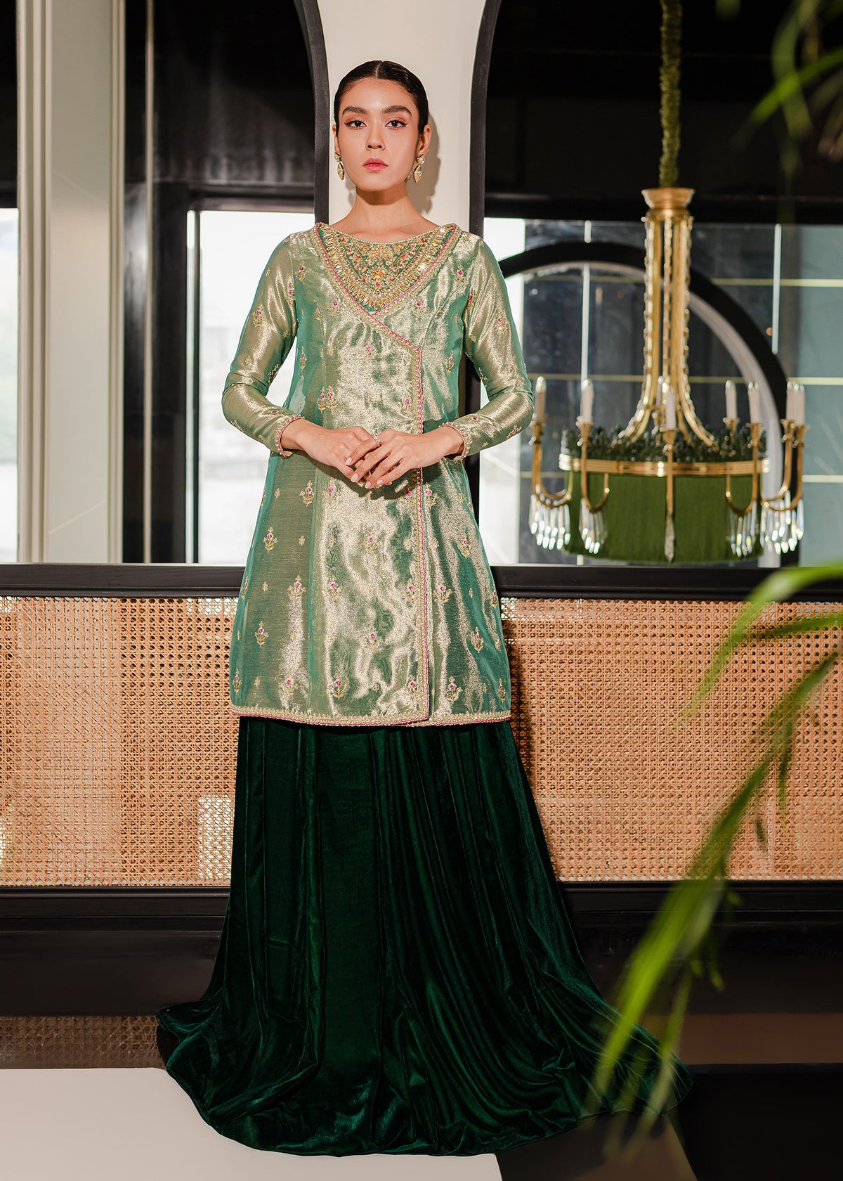 Amazonite by Sadaf Fawad Khan — full length view | SFK Formal
