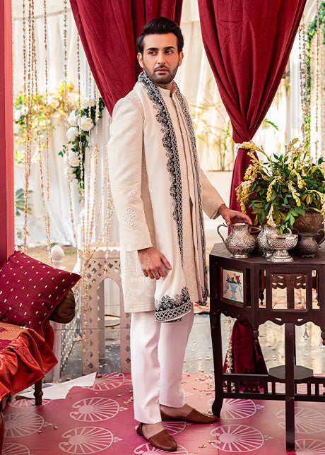 Dover White by Sadaf Fawad Khan — detail view | SFK Menswear