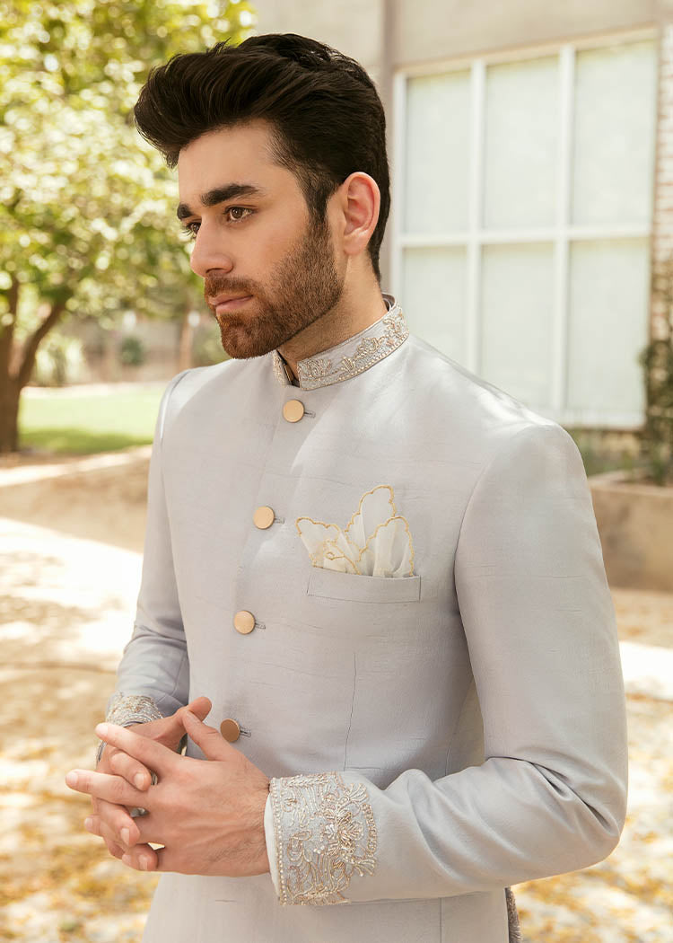 Icy Lotus by Sadaf Fawad Khan — side view | SFK Menswear
