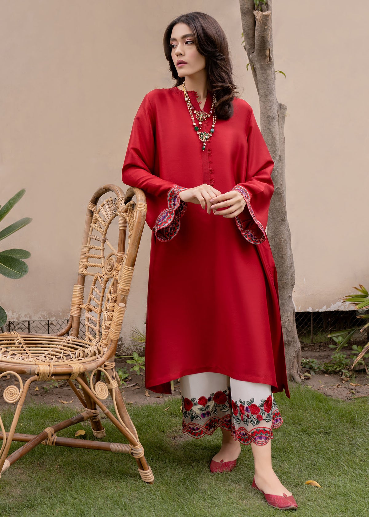 Rose Garden by Sadaf Fawad Khan — Rose Garden Embellished Formal Outfit | SFK Formal