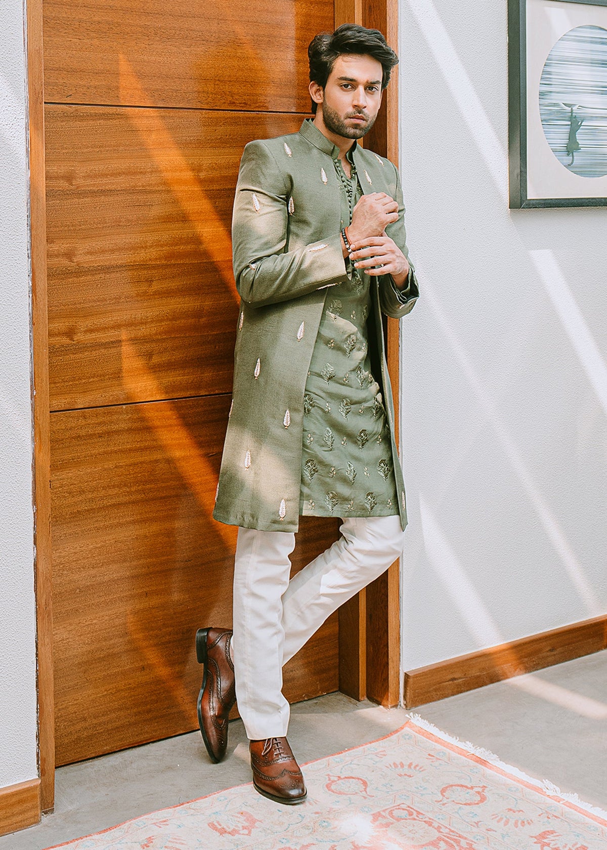 Ripe Olive by Sadaf Fawad Khan | SFK Menswear