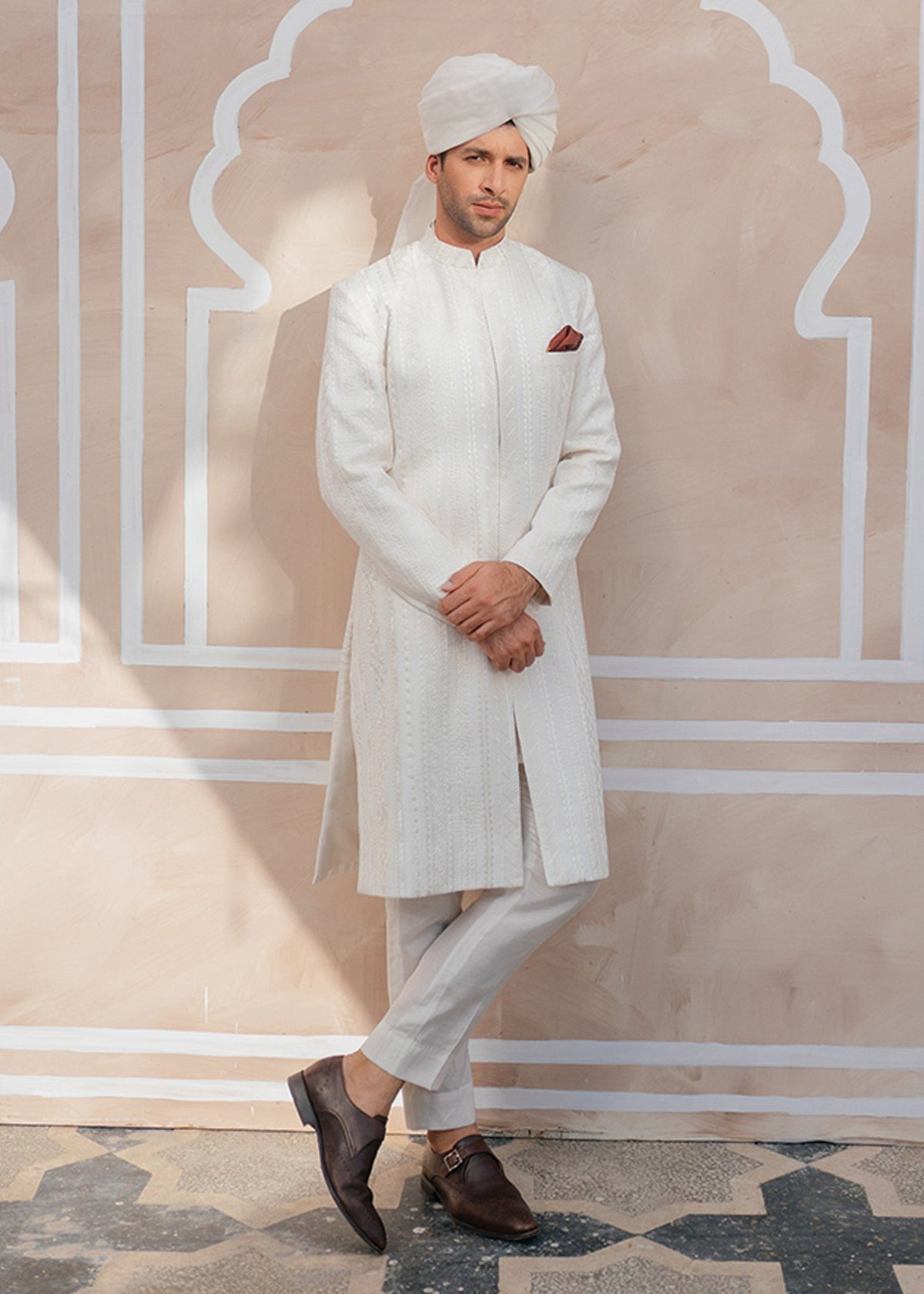 White Dove by Sadaf Fawad Khan — detail view | SFK Menswear