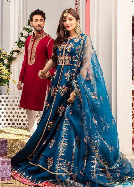 Peacock Green by Sadaf Fawad Khan — styled view | SFK Formal