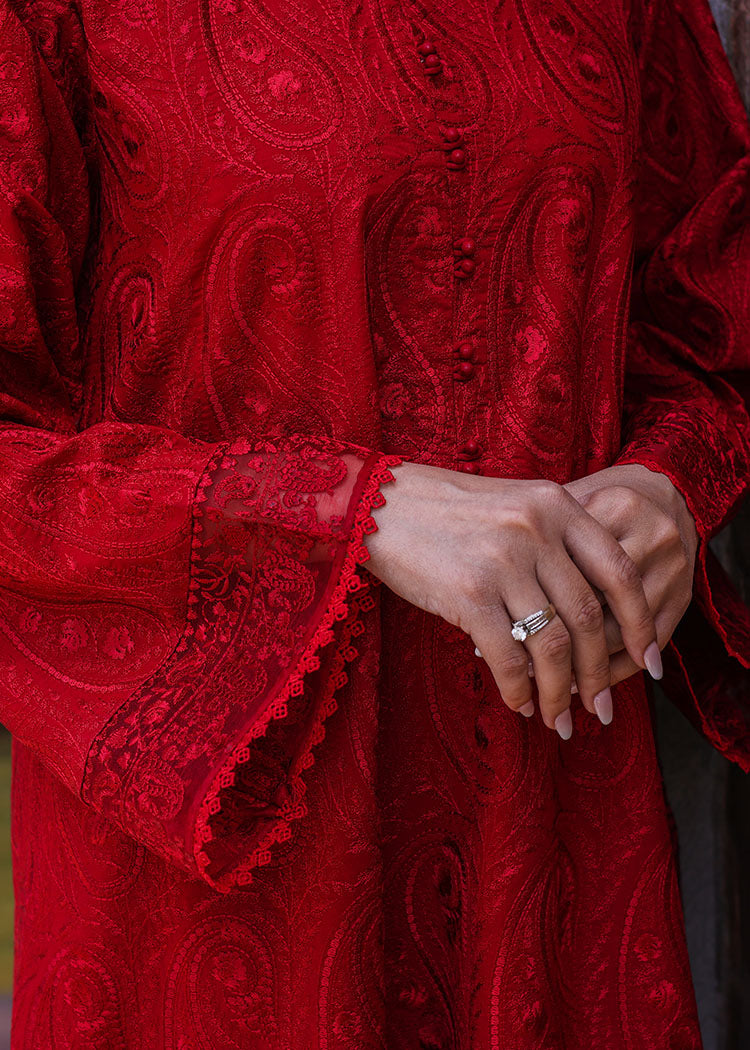 Runaway Red by Sadaf Fawad Khan — detail view | SFK Formal