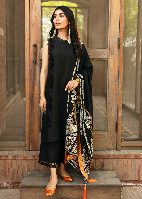 Black Olive by Sadaf Fawad Khan — Black Embellished Formal Outfit | SFK Formal