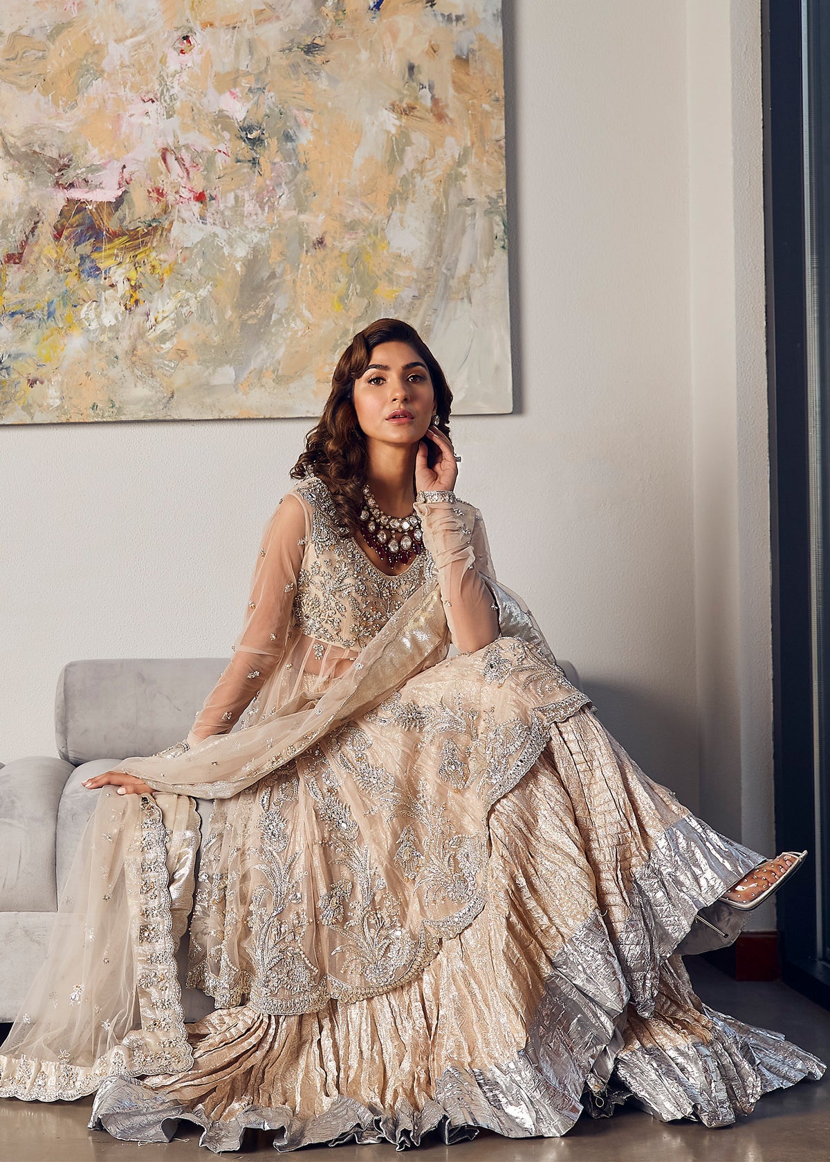 Shadow Dance by Sadaf Fawad Khan — Embellished Formal Outfit | SFK Formal
