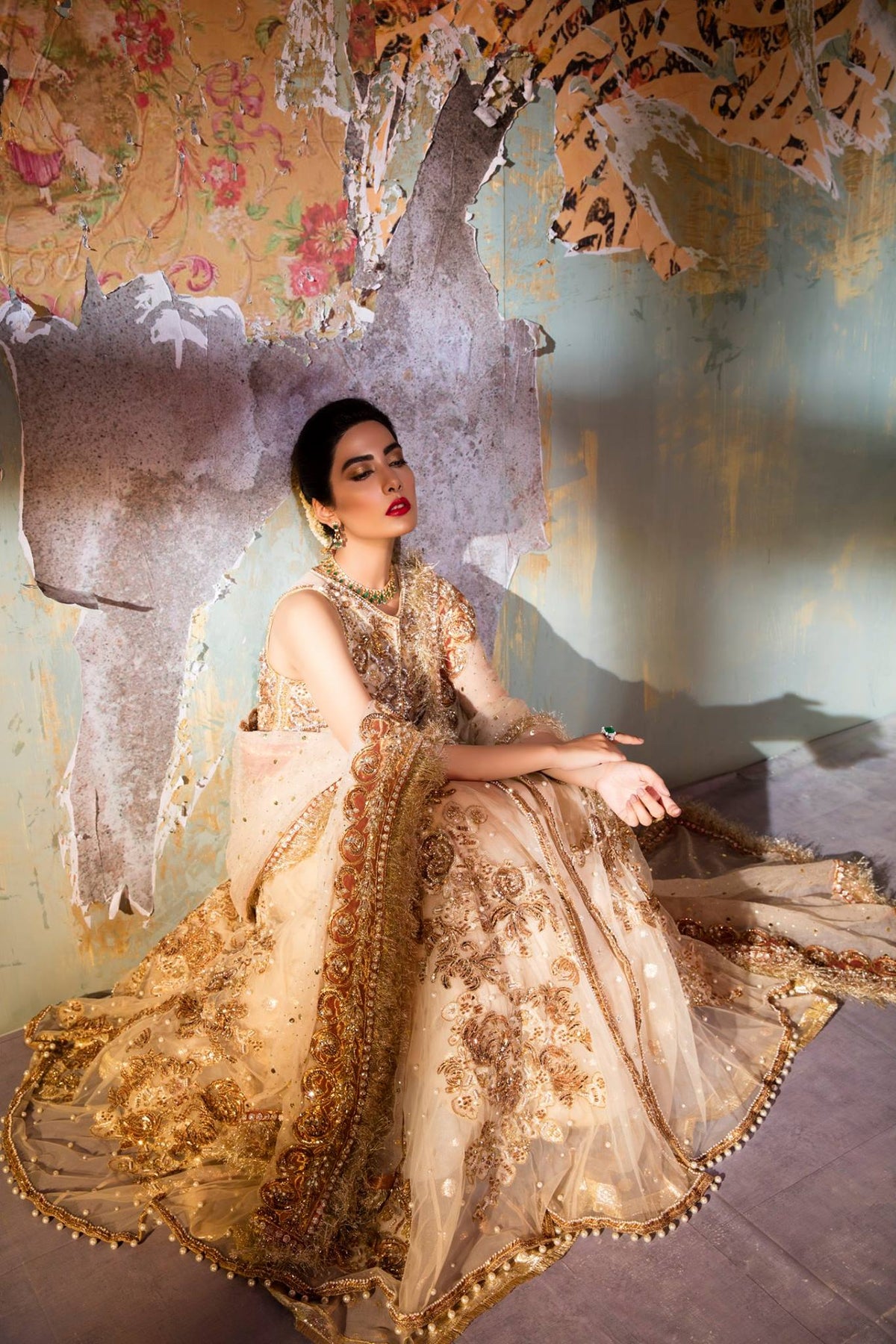 Rolling in Roses by Sadaf Fawad Khan — detail view | SFK Bridals