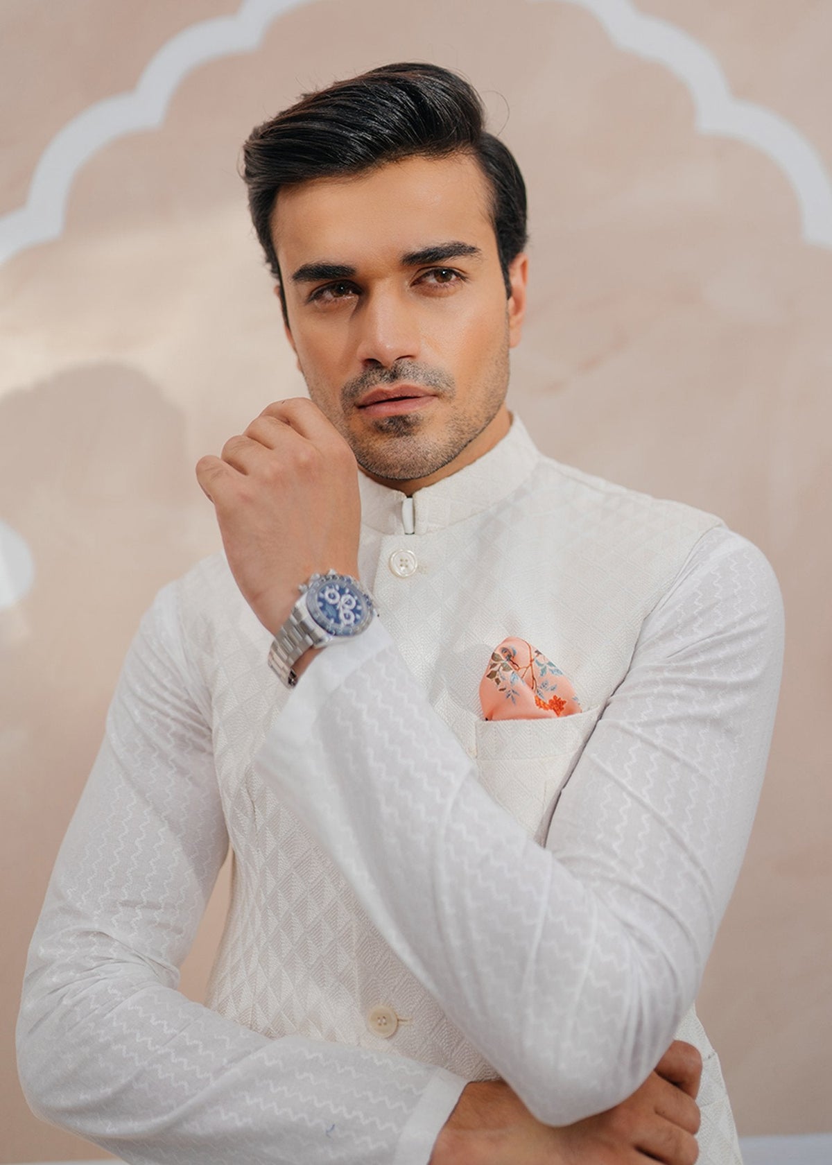 Snowy Jewel by Sadaf Fawad Khan — detail view | SFK Menswear