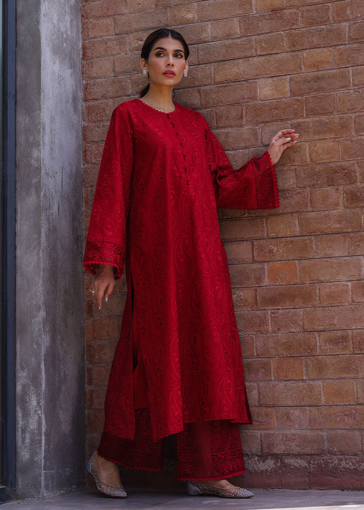 Runaway Red by Sadaf Fawad Khan — Red Embellished Formal Outfit | SFK Formal