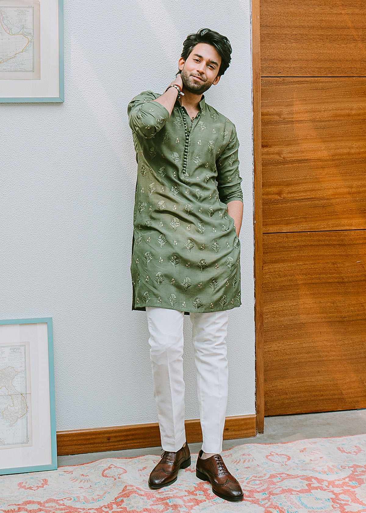 Green Tea by Sadaf Fawad Khan | SFK Menswear