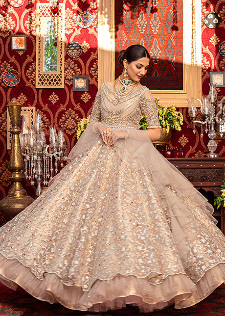Silver Drop by Sadaf Fawad Khan — Silver Embellished Formal Outfit | SFK Formal
