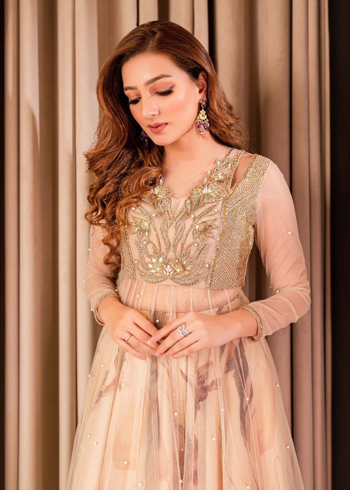 Tuscan Gold by Sadaf Fawad Khan — detail view | SFK Formal
