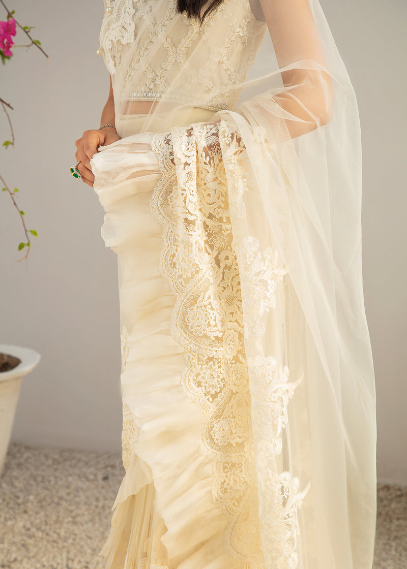 White O'hara by Sadaf Fawad Khan — detail view | SFK Formal