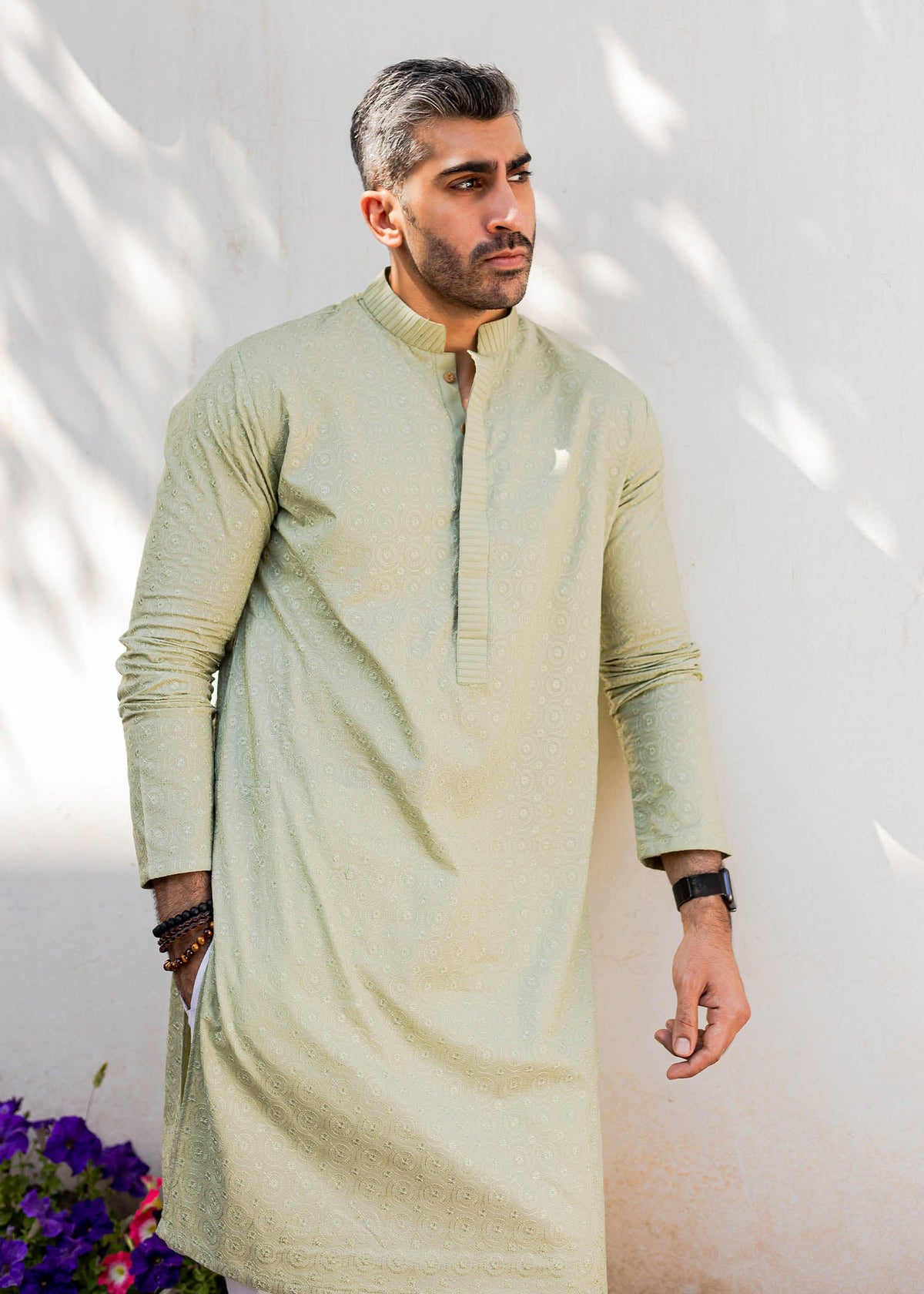 Slender Stem by Sadaf Fawad Khan — full length view | SFK Menswear