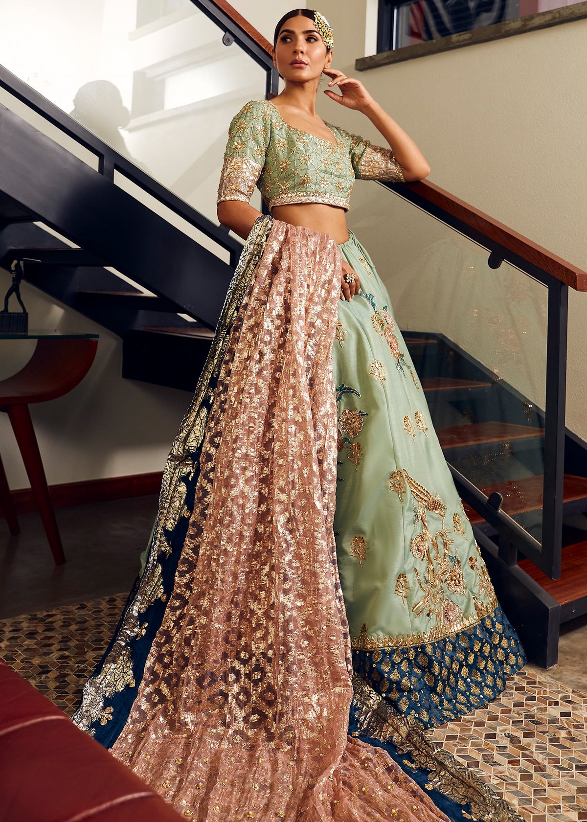 Tropical Orchid by Sadaf Fawad Khan — Vibrant Embellished Formal Outfit | SFK Formal