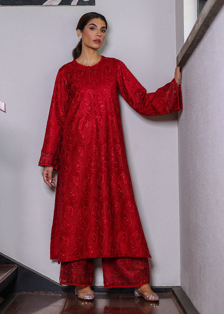 Runaway Red by Sadaf Fawad Khan — side view | SFK Formal