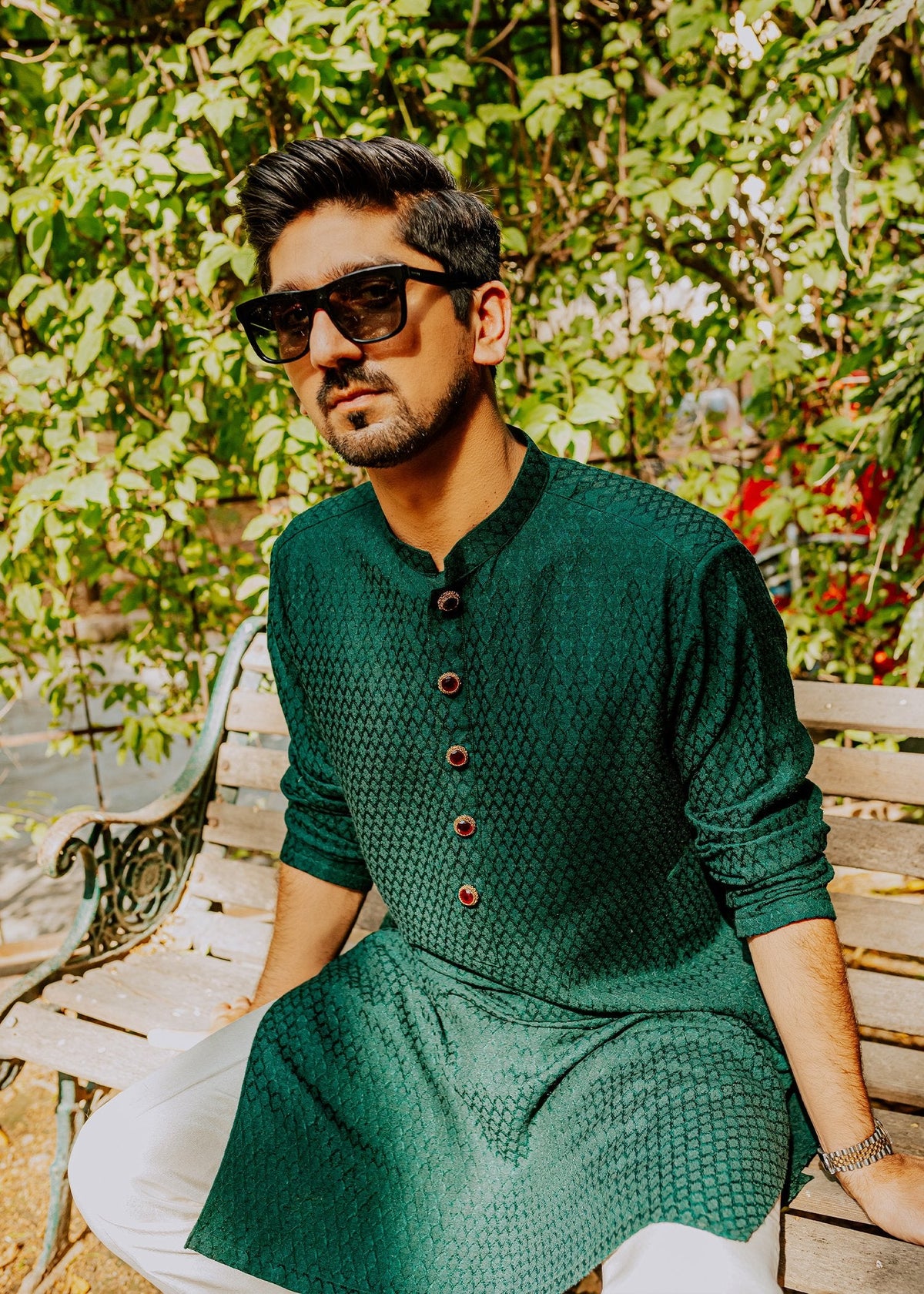 Dark Forest by Sadaf Fawad Khan — side view | SFK Menswear